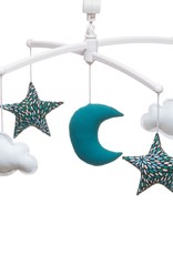 Pouce et Lina PEACOCK BLUE MOON AND STARS MOBILE