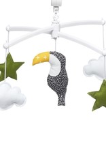 Pouce et Lina BLACK AND GREEN TOUCAN MOBILE