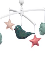 Pouce et Lina FOLK GREEN AND PINK BIRD MOBILE