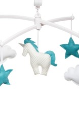 Pouce et Lina WHITE AND BLUE UNICORN MOBILE