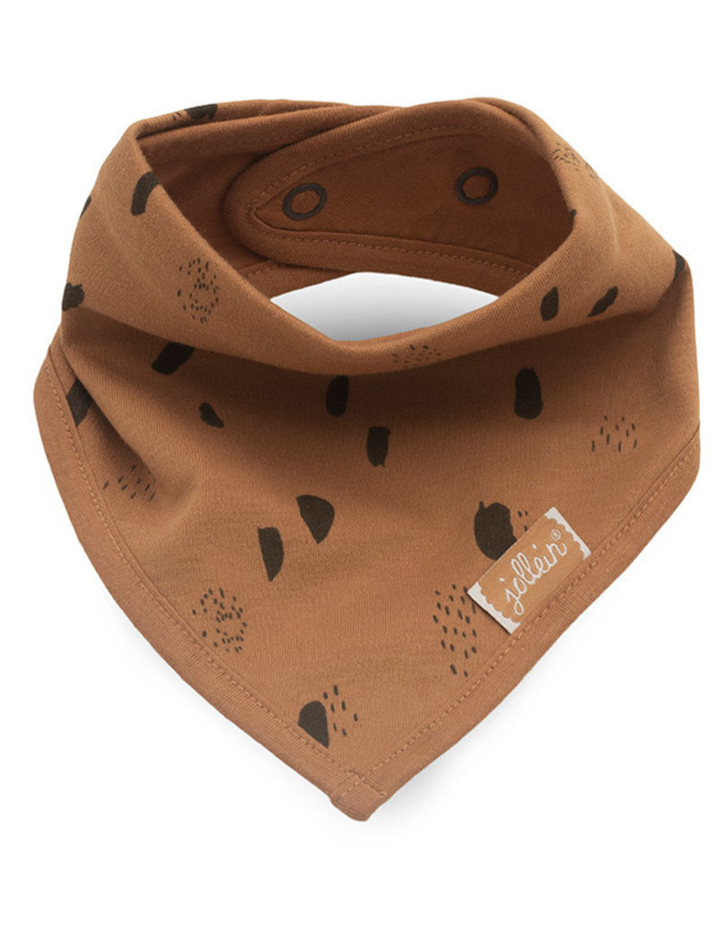 Jollein Slab Bandana Spot - Storm Grey/Caramel - 2 Stuks