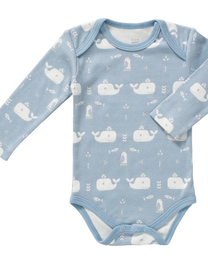 Fresk Romper lange mouw Whale blue fog