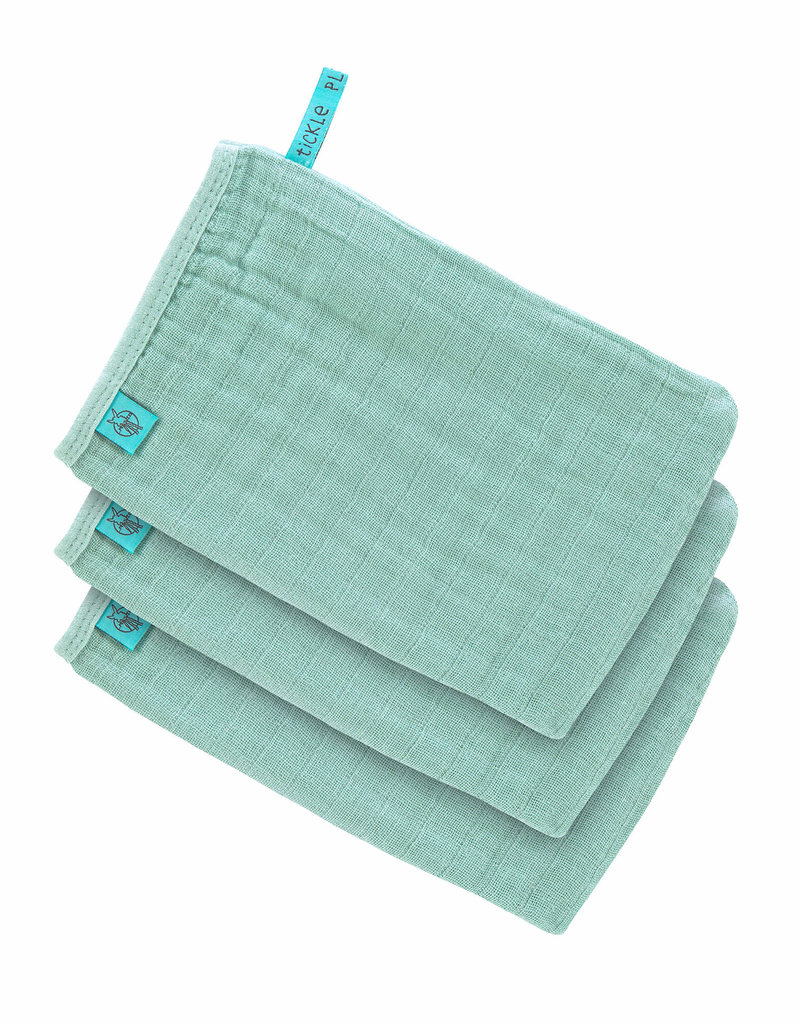 Lässig Lässig - Muslin Wash Glove Set Mint