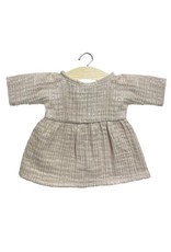 Minikane Robe Faustine en coton double gaze Lurex beige