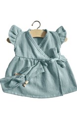 Minikane Robe “Iris” en lin bleu pâle et son headband