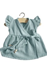 Minikane Robe “Iris” en lin bleu pâle et son headband