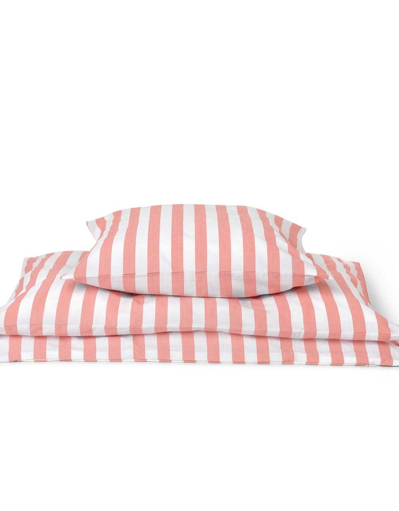 Liewood Ingeborg Bed Linen Junior - Y/D stripe coral pink