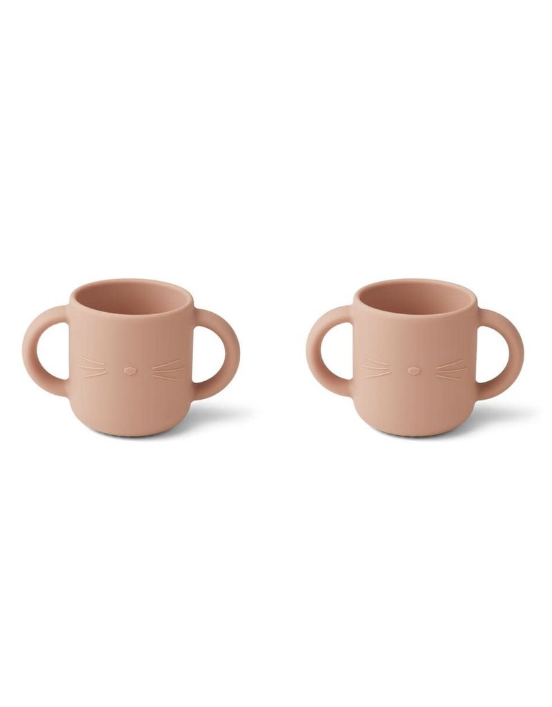 Liewood Gene Silicone Cup 2 Pack - Cat rose
