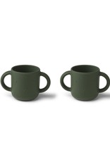 Liewood Gene Silicone Cup 2 Pack - Rabbit hunter green