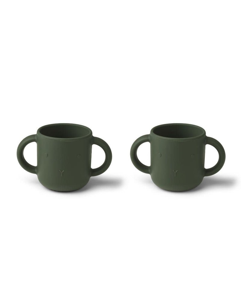Liewood Gene Silicone Cup 2 Pack - Rabbit hunter green