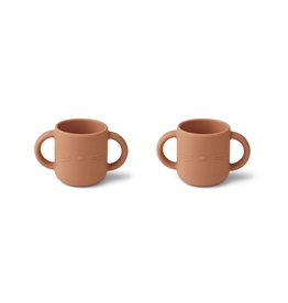 Liewood Gene Silicone Cup 2 Pack - Cat tuscany rose
