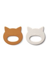 Liewood Geo Teether 2 Pack - Cat mustard/sandy