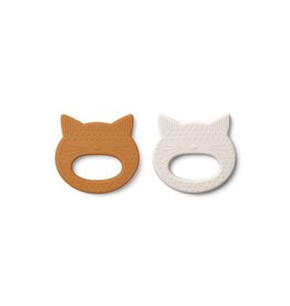 Liewood Geo Teether 2 Pack - Cat mustard/sandy