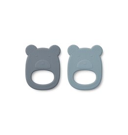 Liewood Geo Teether 2 Pack - Mr bear blue mix