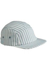 Liewood Rory Cap - Stripe: Sea blue/white