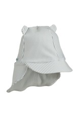 Liewood Senia sun hat seersucker - Y/D stripe: Sea blue/white