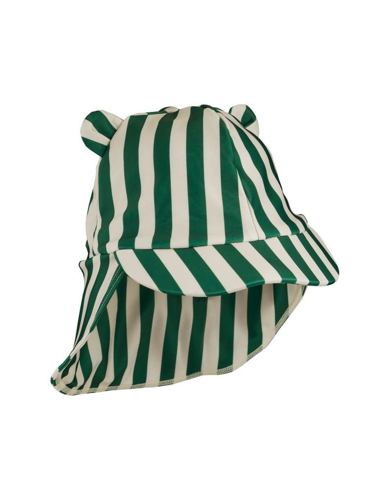 Liewood Senia sun hat - Stripe: Garden green/sandy