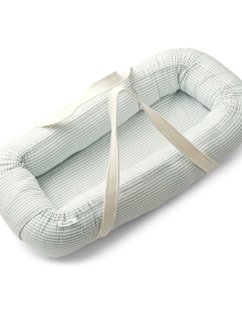 Liewood Gro Babylift / Baby nest - Y/D stripe: Sea blue/white