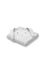 Liewood Hannah Muslin Cloth 2 Pack - Rabbit dumbo grey