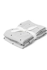 Liewood Hannah Muslin Cloth 2 Pack - Classic dot dumbo grey