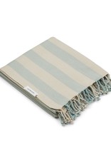 Liewood Mona beach towel - Y/D stripe: Sea blue/sandy