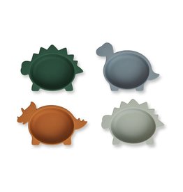 Liewood Lot de 4 bols en silicone Iggy - blue multi mix