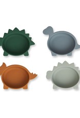 Liewood Lot de 4 bols en silicone Iggy - pack dino blue multi mix