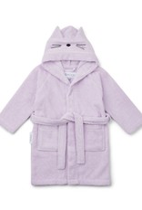 Liewood Lily Bathrobe - Cat light lavender