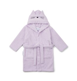 Liewood Lily Bathrobe - Cat light lavender