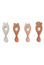 Liewood Liva Silicone Spoon 4 Pack - Rose mix