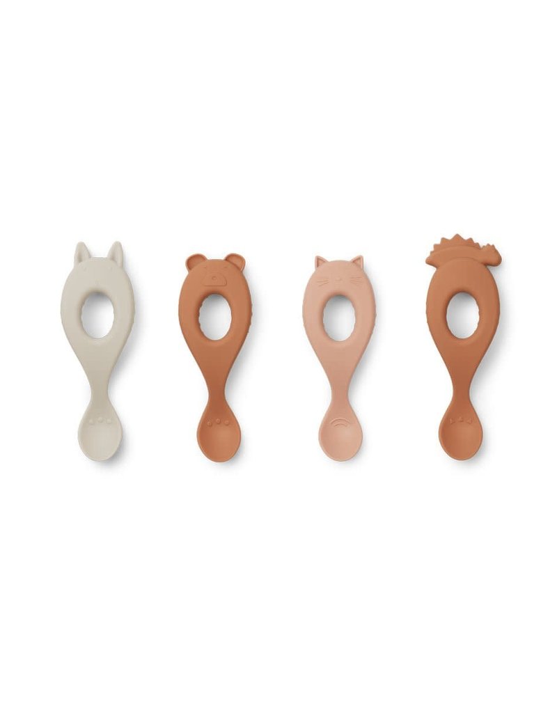 Liewood Liva Silicone Spoon 4 Pack - Rose mix