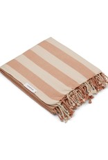 Liewood Mona beach towel - Y/D Stripe: Tuscany rose/sandy