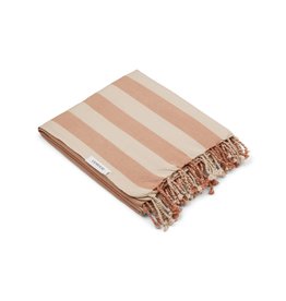 Liewood Mona beach towel - Y/D Stripe: Tuscany rose/sandy