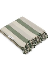Liewood Mona beach towel - Y/D stripe: Garden green/sandy/dove blue