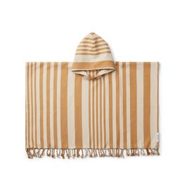 Liewood Roomie Poncho - Y/D stripe: Mustard/sandy