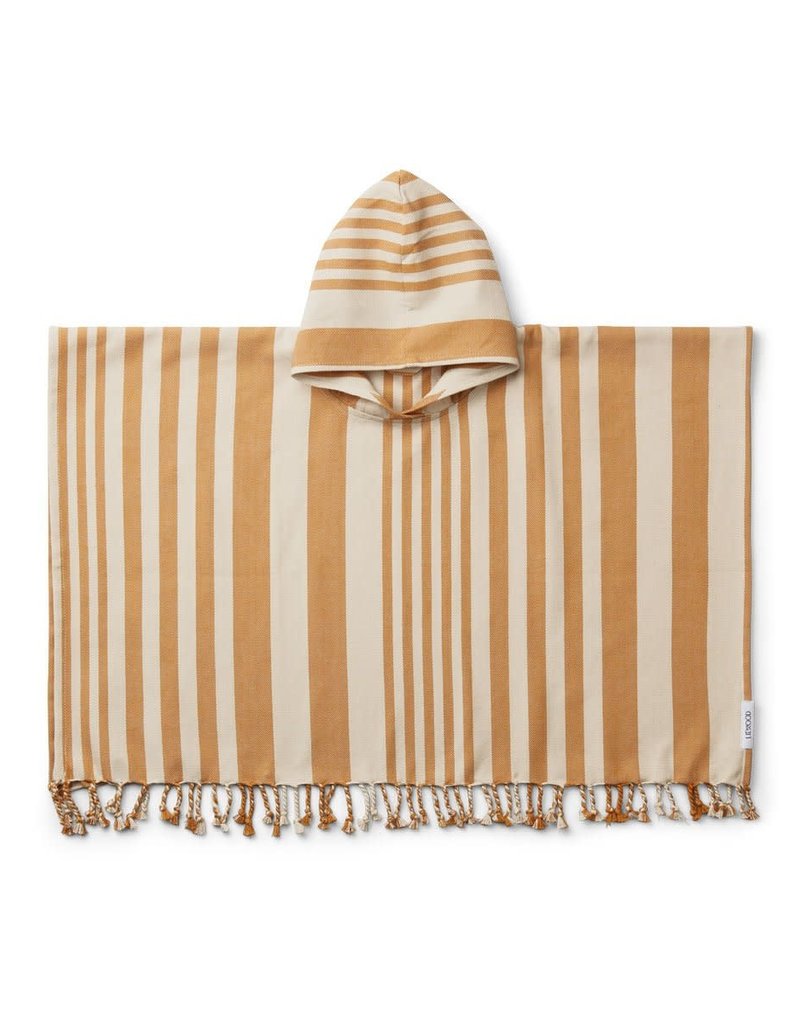 Liewood Roomie Poncho - Y/D stripe: Mustard/sandy