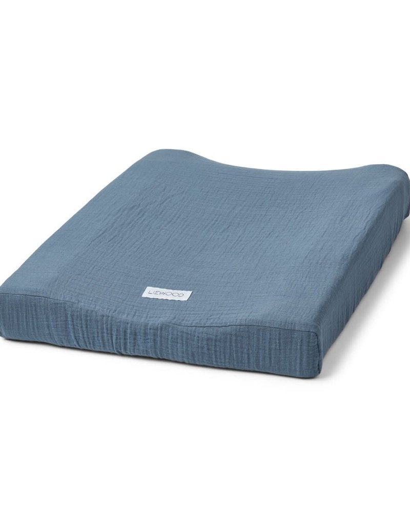 Liewood Cliff Muslin Changing Mat Cover - Blue wave