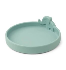 Done by Deer Assiette Peekaboo en silicone - Bleu