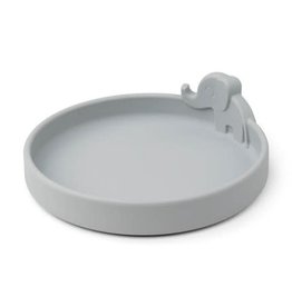 Done by Deer Assiette Peekaboo en silicone - Gris