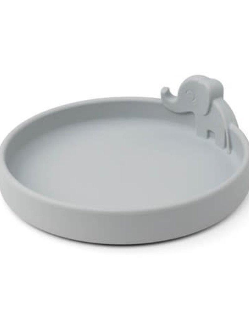 Done by Deer Assiette Peekaboo en silicone - Gris