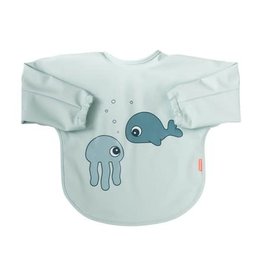 Done by Deer Sleeved bib 6-18m Sea friends Blue