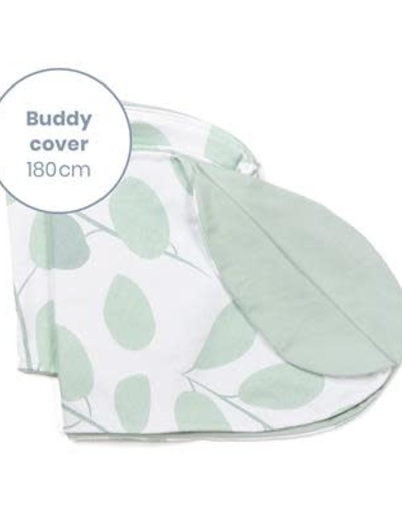 Doomoo Buddy Pillow Cover Leaves Aqua Green