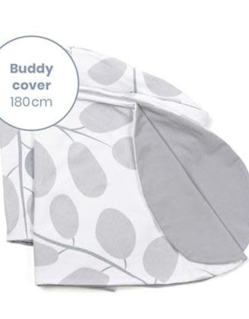 Doomoo Buddy Pillow Cover Leaves Grey