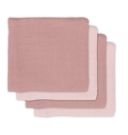 Jollein Hydrofiel Multidoek Bamboe 70x70cm - Pale Pink - 4 Stuks