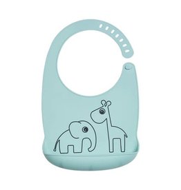 Done by Deer Silicone bib Deer friends Blue