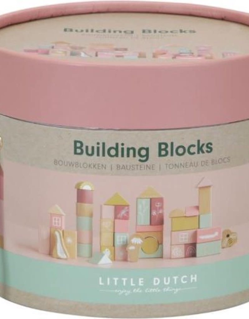 Little Dutch Little Dutch - Tonneau de blocs Rose