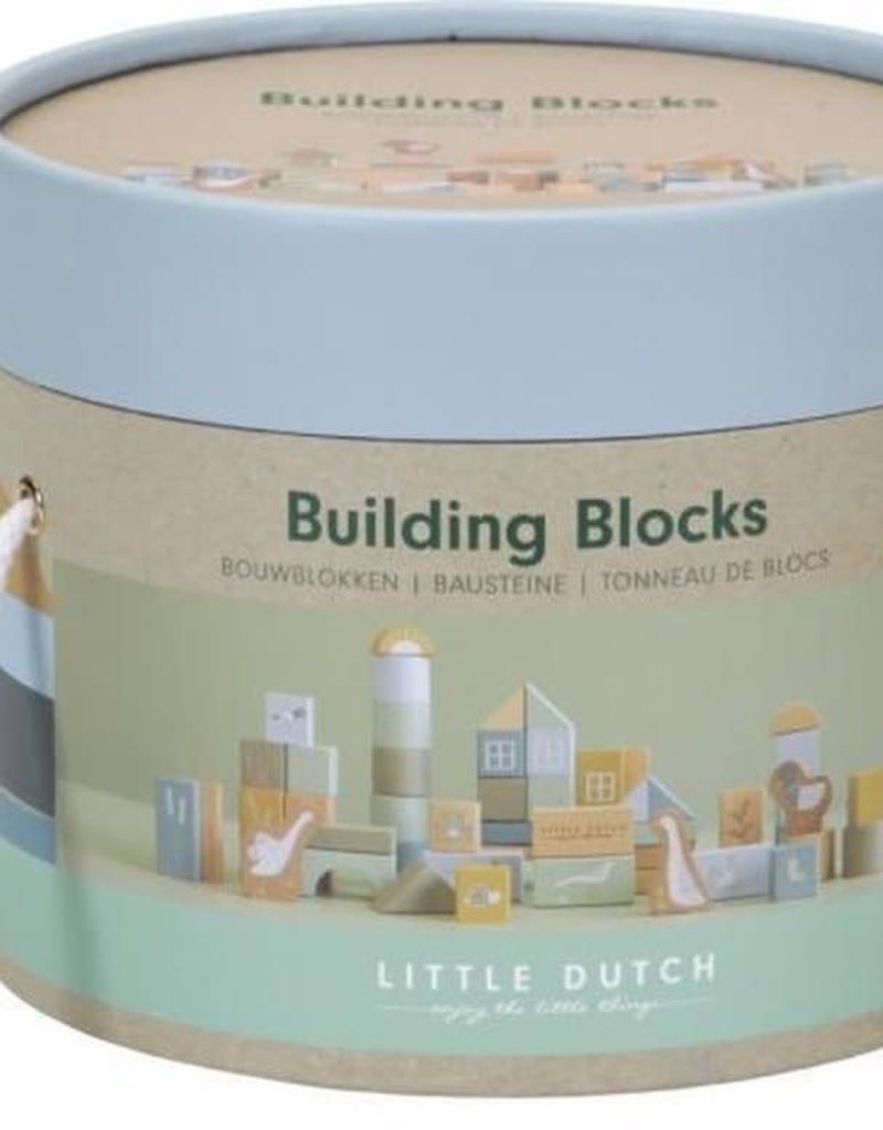 Little Dutch Little Dutch - Tonneau de blocs Blue