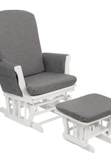 Quax Gliding Chair - Wit - Kussens Linen Grey