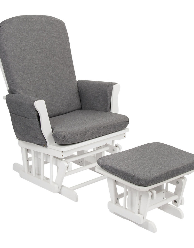 Quax Gliding Chair - Wit - Kussens Linen Grey