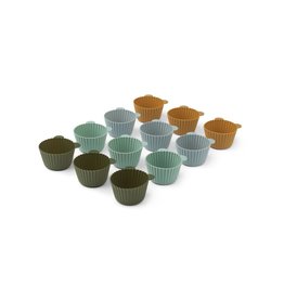 Liewood Jerry cake cup 12-pack - Green multi mix